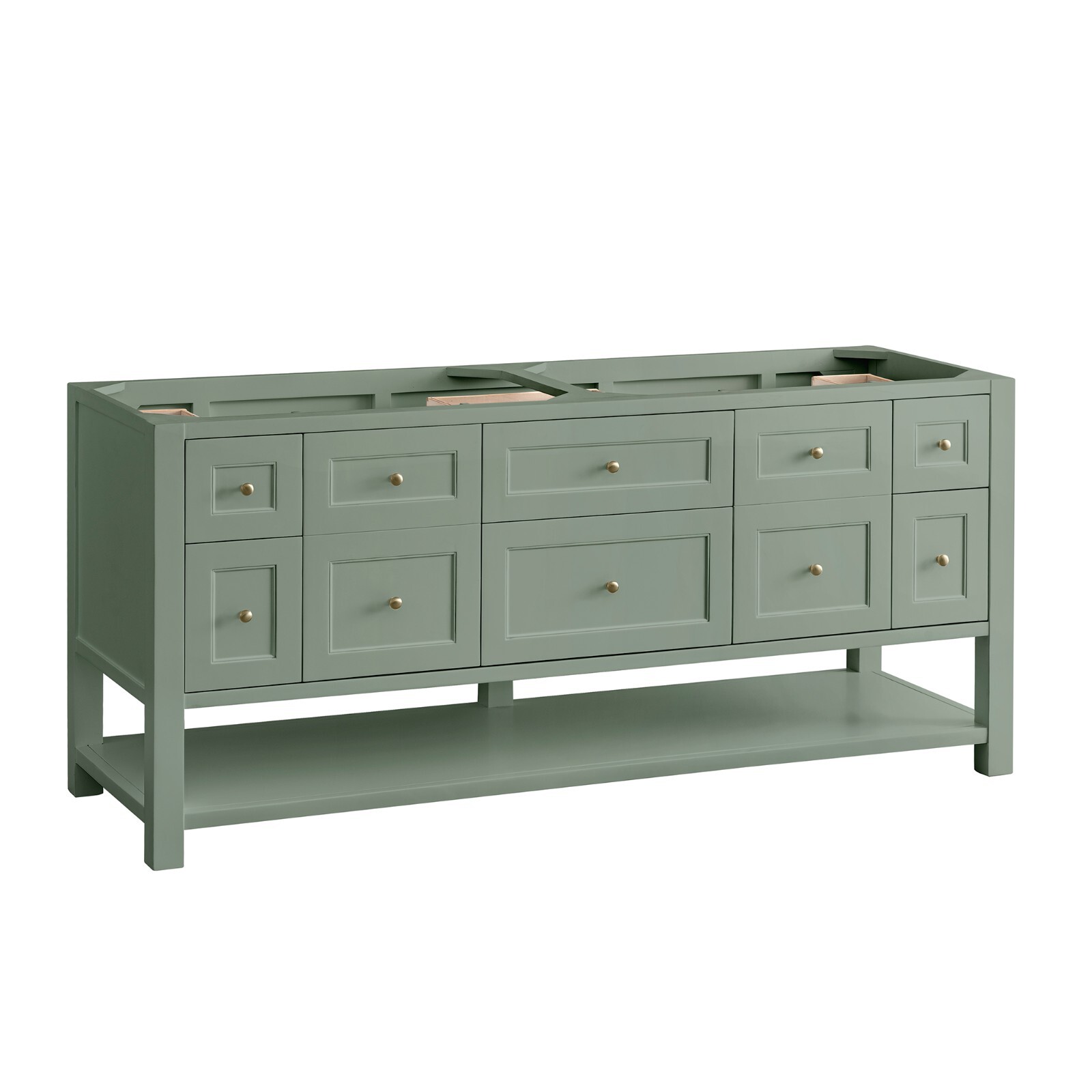 72in James Martin Breckenridge 330-V72-SC Vanity Base Only, Smokey Celadon