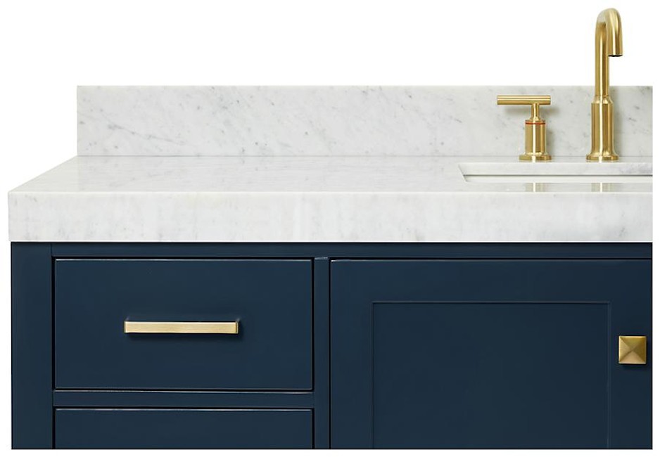 Ariel A060SCW5RVO Cambridge 60″ – Midnight Blue / Italian Carrara Marble Top /