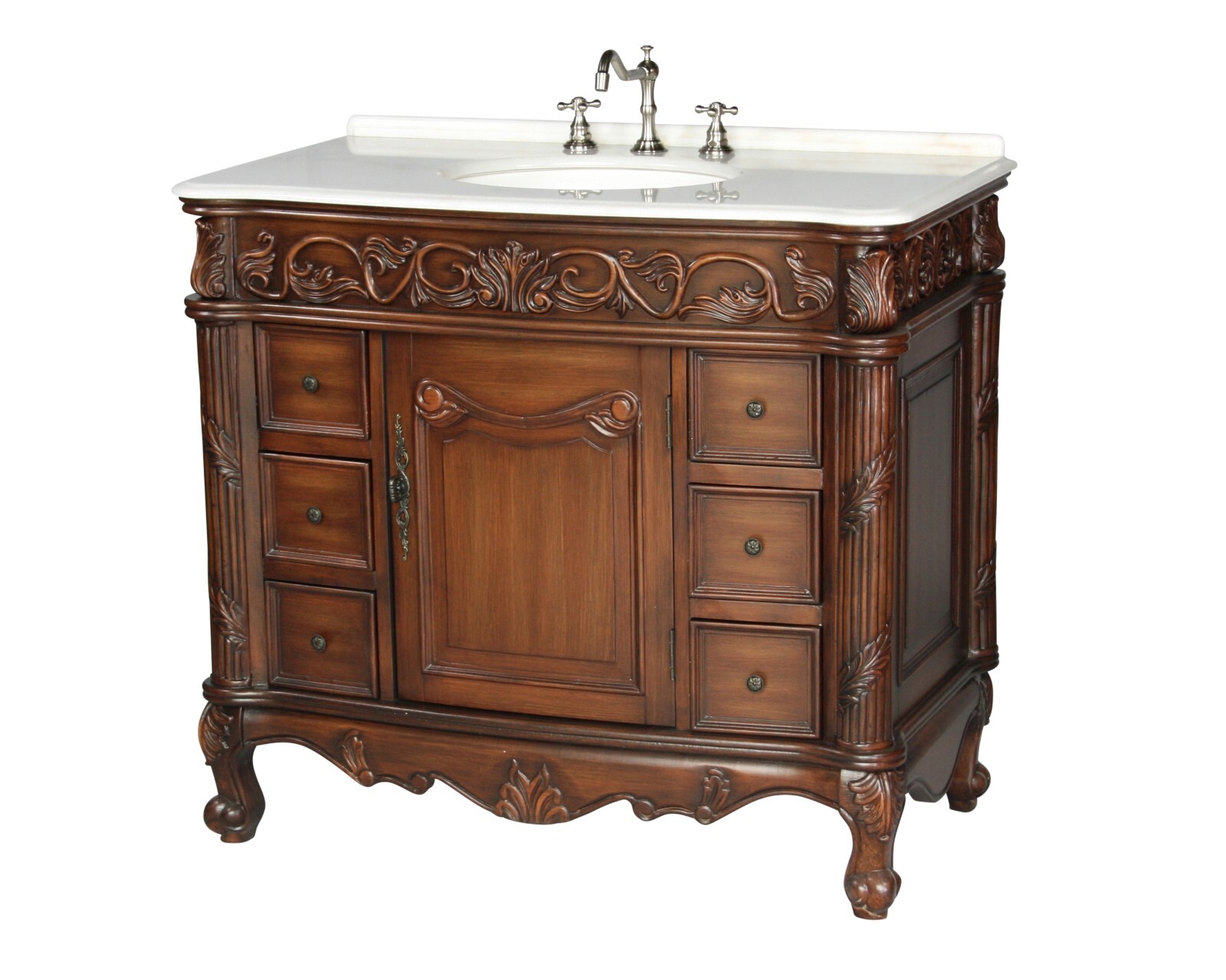 40-Inch Antique Style Single Sink Bathroom Vanity Model 7640-A