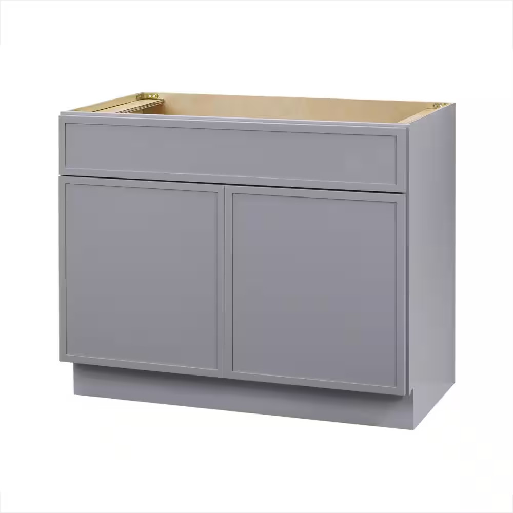 39 In. W X 21 In. D X 32.5 In. H 2-Doors Bath Vanity Cabinet without Top in Gray