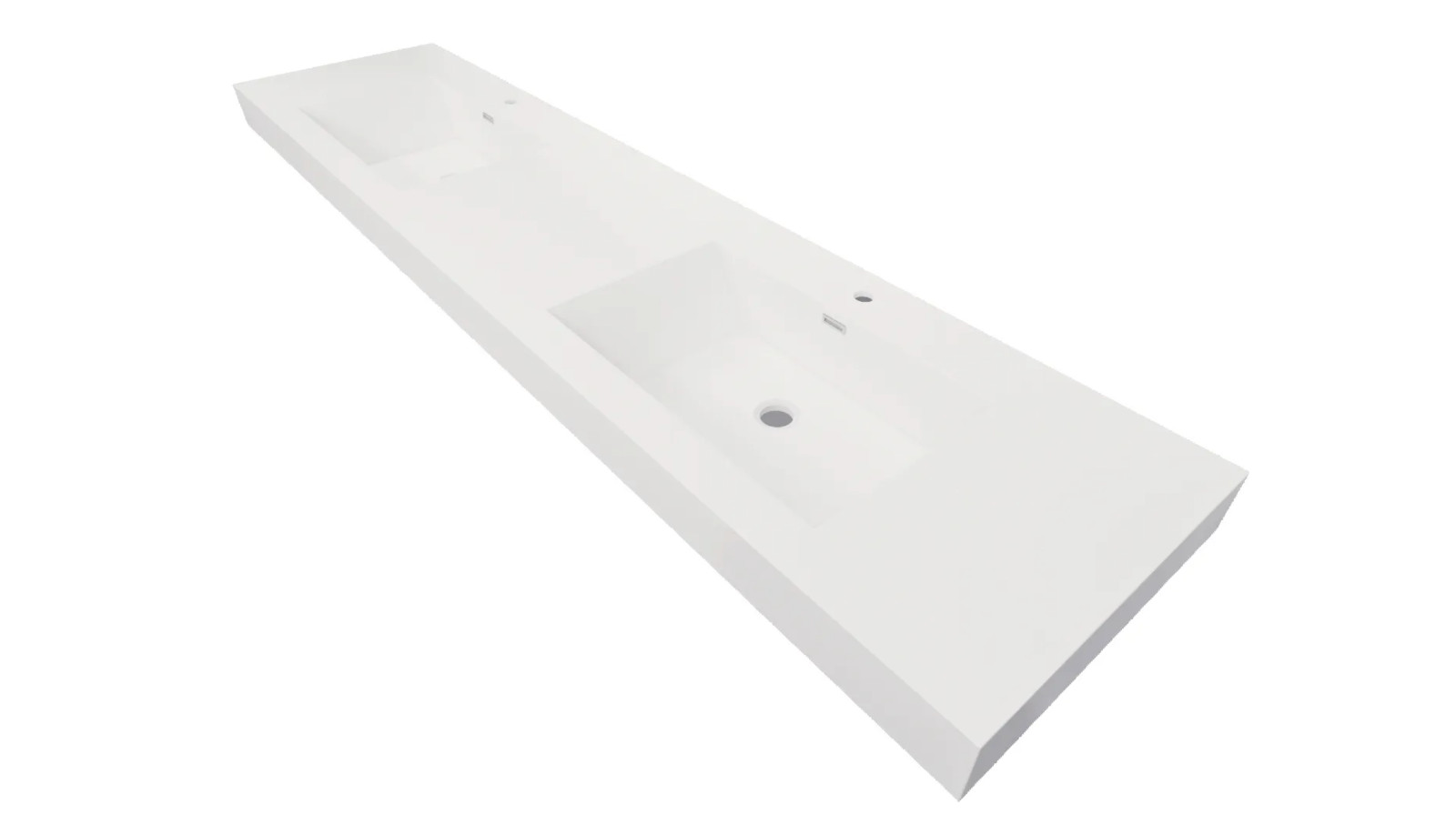 COUNTERTOP 84″ x 4″ Reinforced Acrylic Double Sink