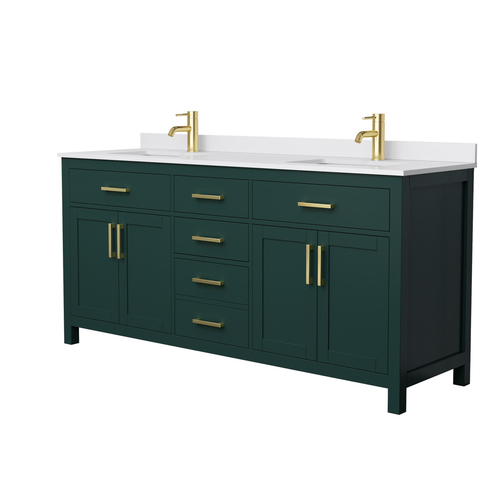 Wyndham Collection WCG242472D-UNSMXX Beckett 72″ – Green / Carrara Cultured