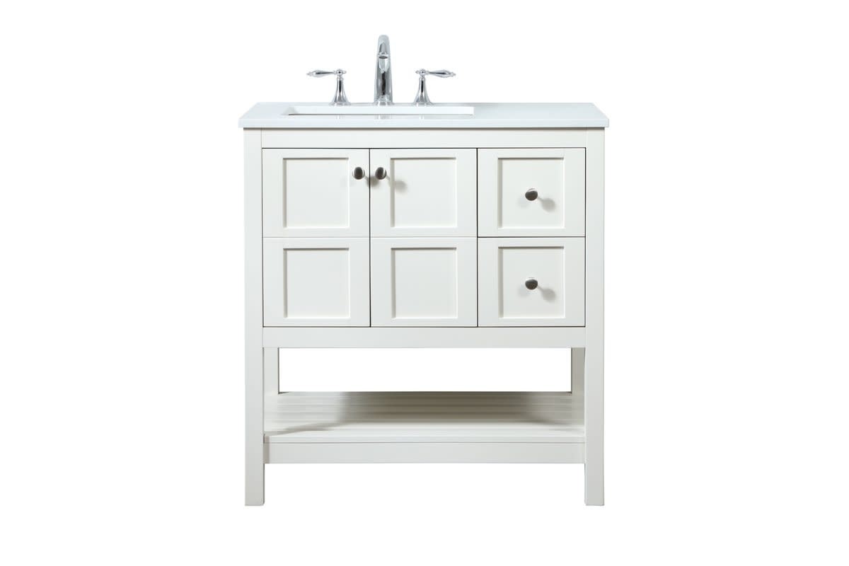Elegant Lighting VF16432 Theo 32″ – White