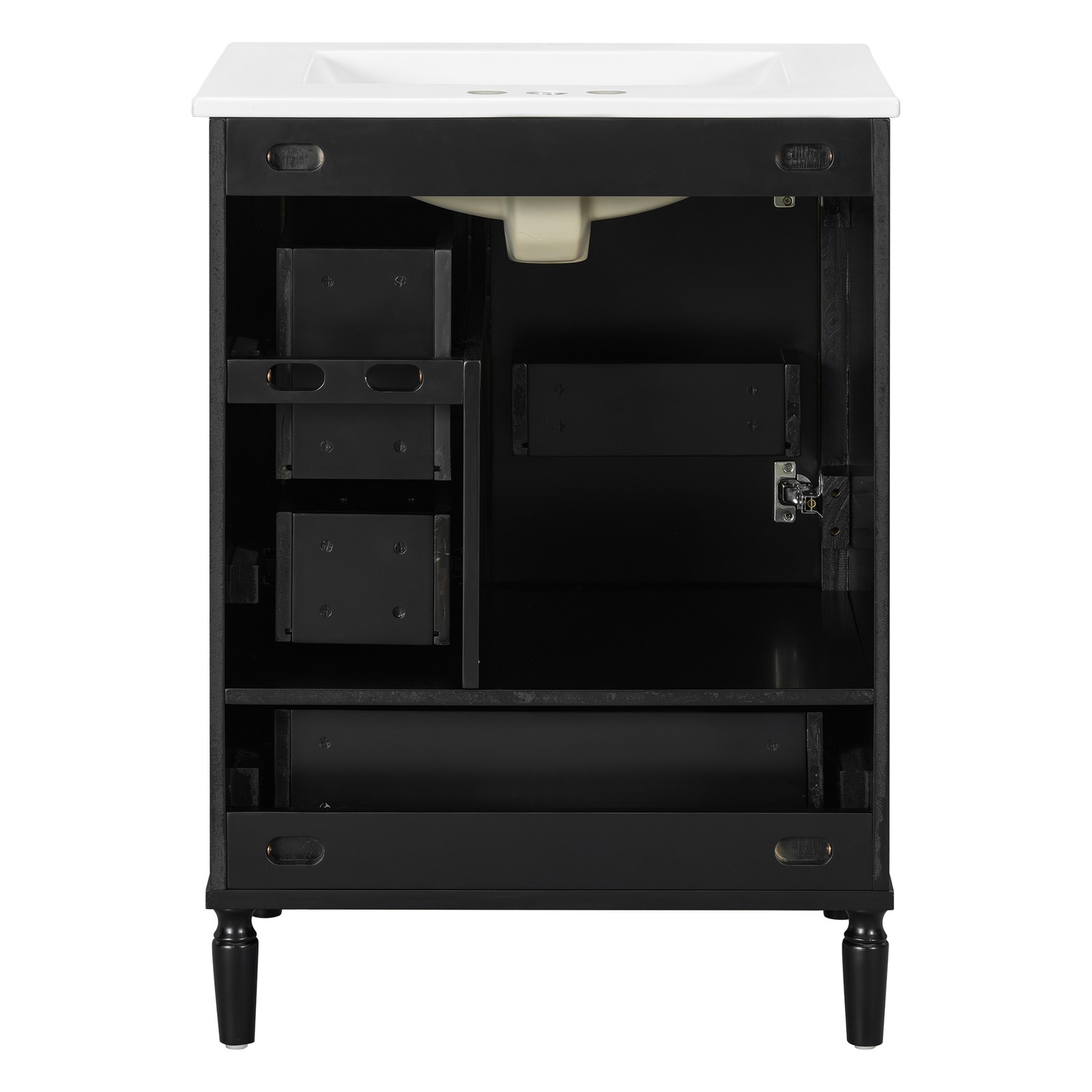 24″ Bathroom Vanity Set Floor Standing Bathroom Storage Cabinet w/Three Drawers