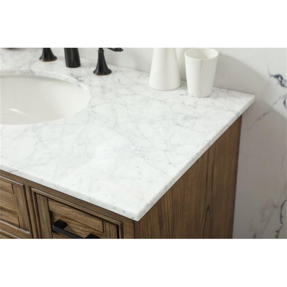Elegant Decor Americana 42″ Aluminum Alloy Single Bathroom Vanity in Driftwood