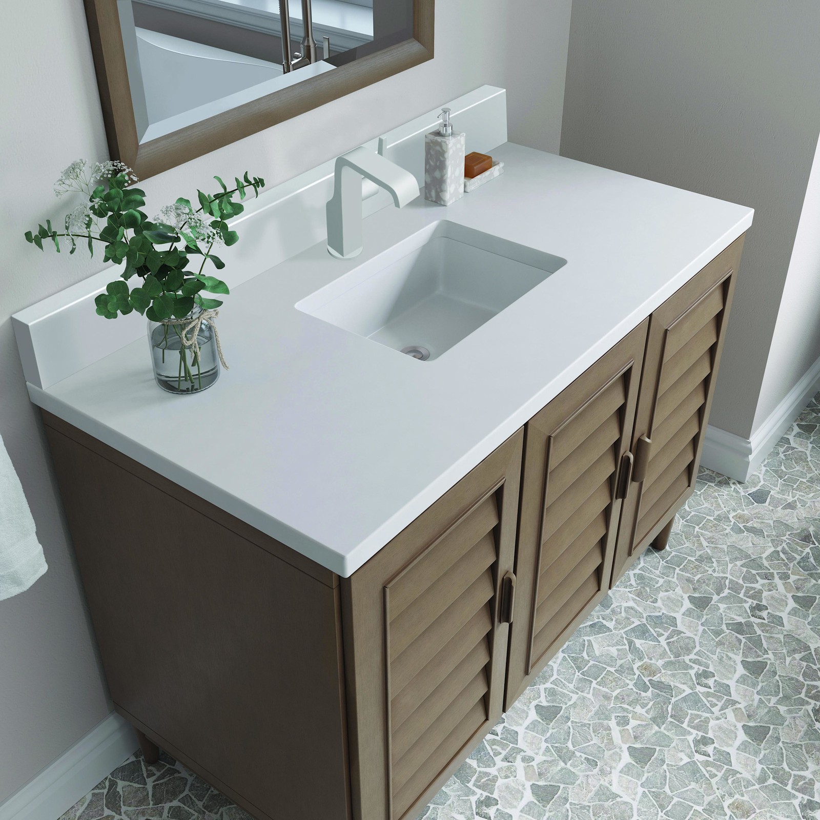 James Martin Vanities 620-V48-1WZ Portland 48″ Single Basin Wood – Wood