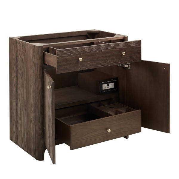 36″ James Martin Gracyn D125-V36-SBL Double Vanity Cabinet Sable