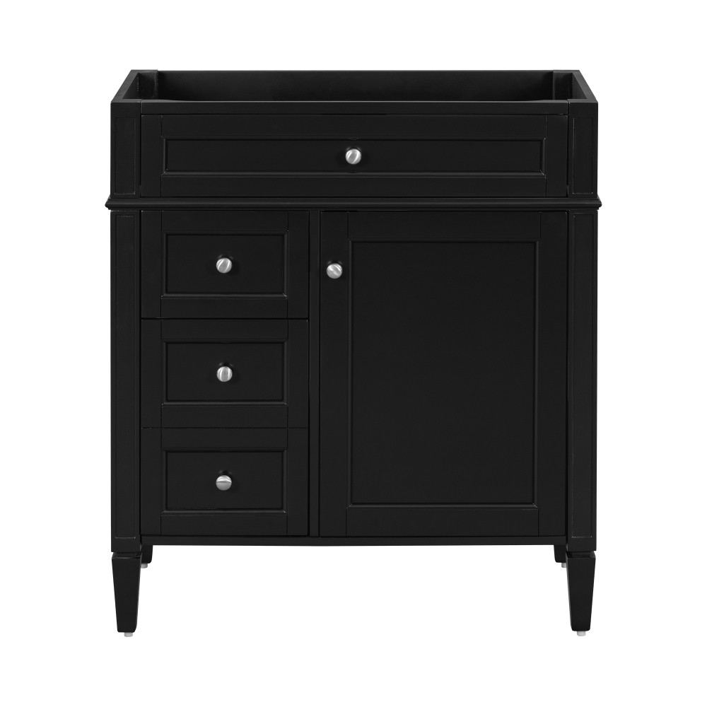 Vanity with no sink Two drawers One pull-out drawer