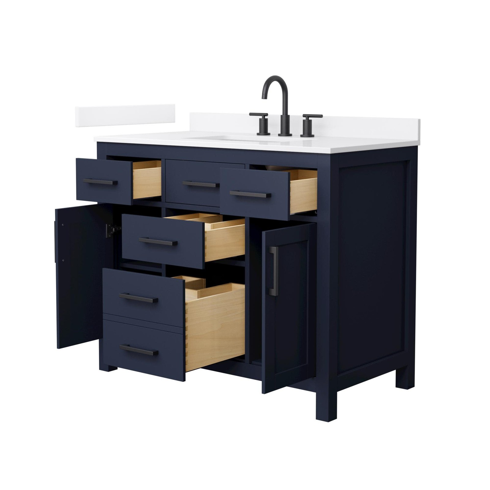 Wyndham Collection WCG2424-42S-QTZ-US3MXX Beckett 42″ – White / Giotto Quartz