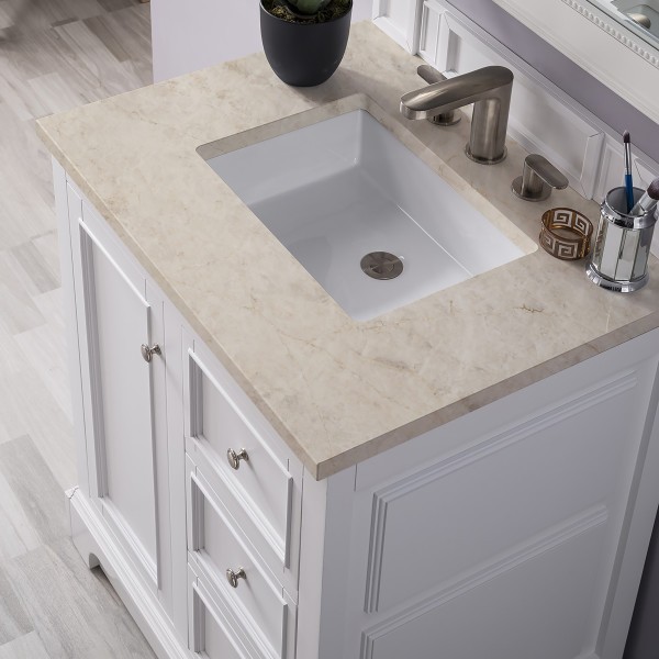 30″ James Martin De Soto 825-V30-BW-3TJR Vanity Cabinet Tajnar Eclos Top
