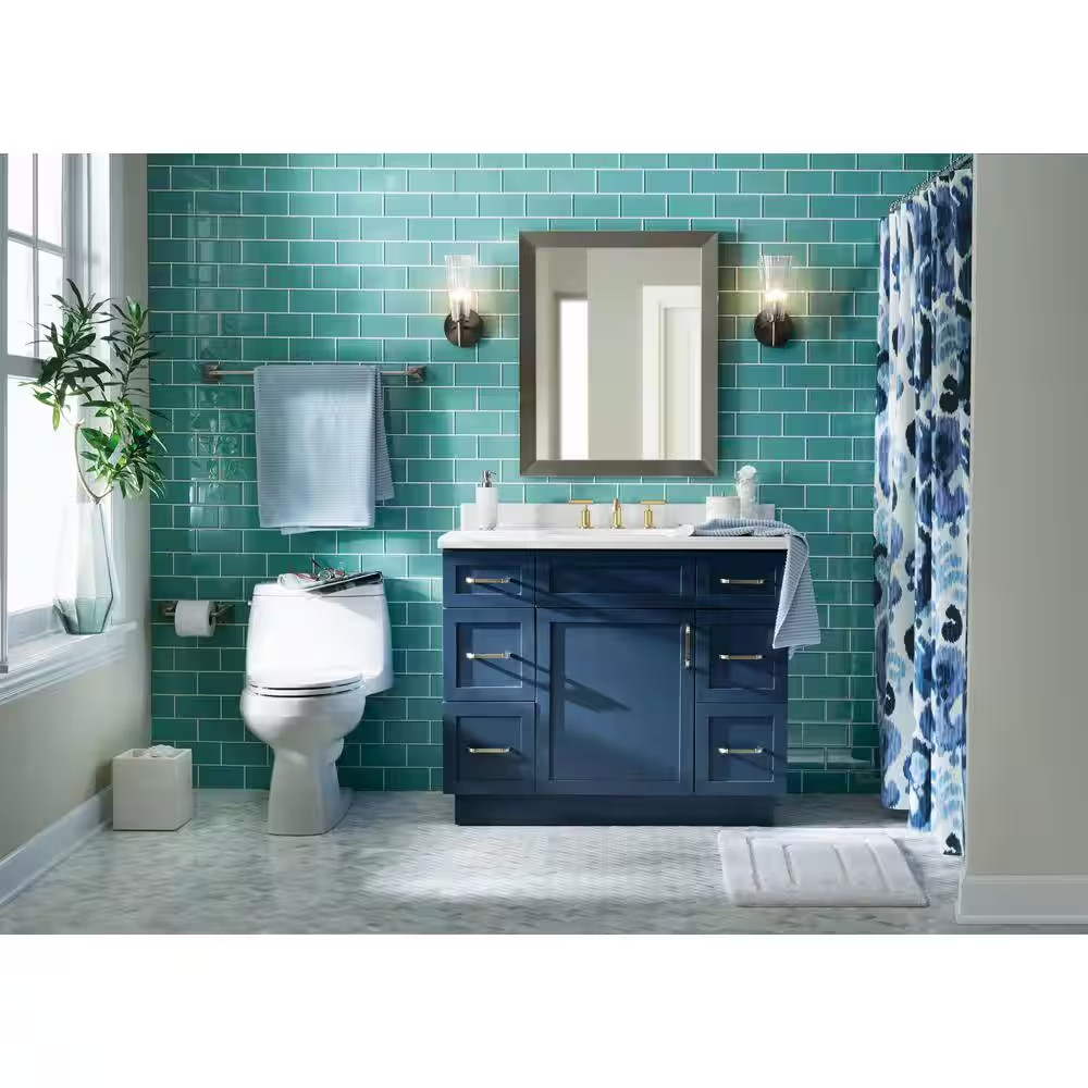 Modern 26 In. W X 32 In. H Framed Rectangular Beveled Edge Bathroom Vanity Mirro