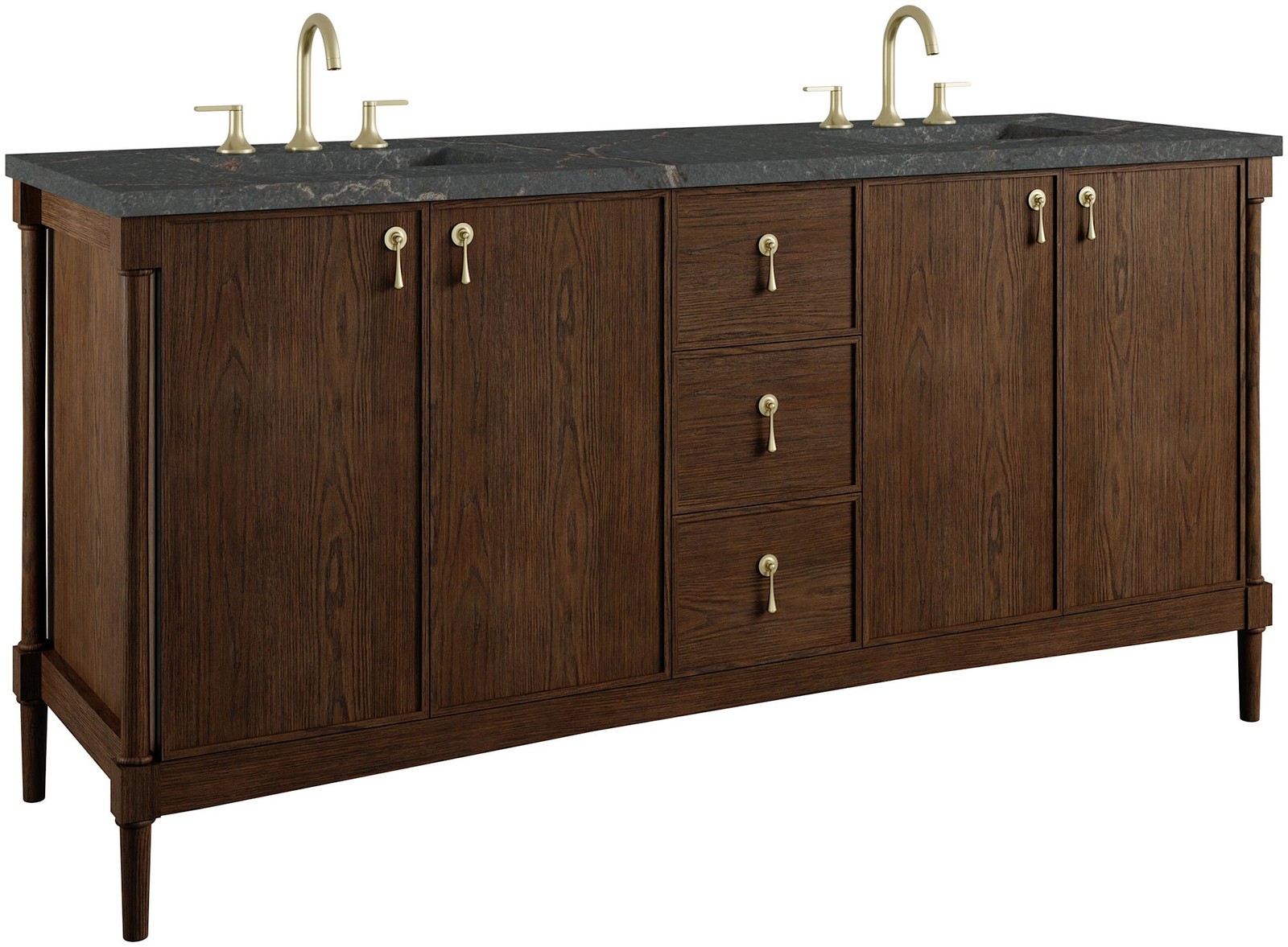 James Martin Vanities D680-V72-FPBL Kinnsden 72″ – Sable Oak