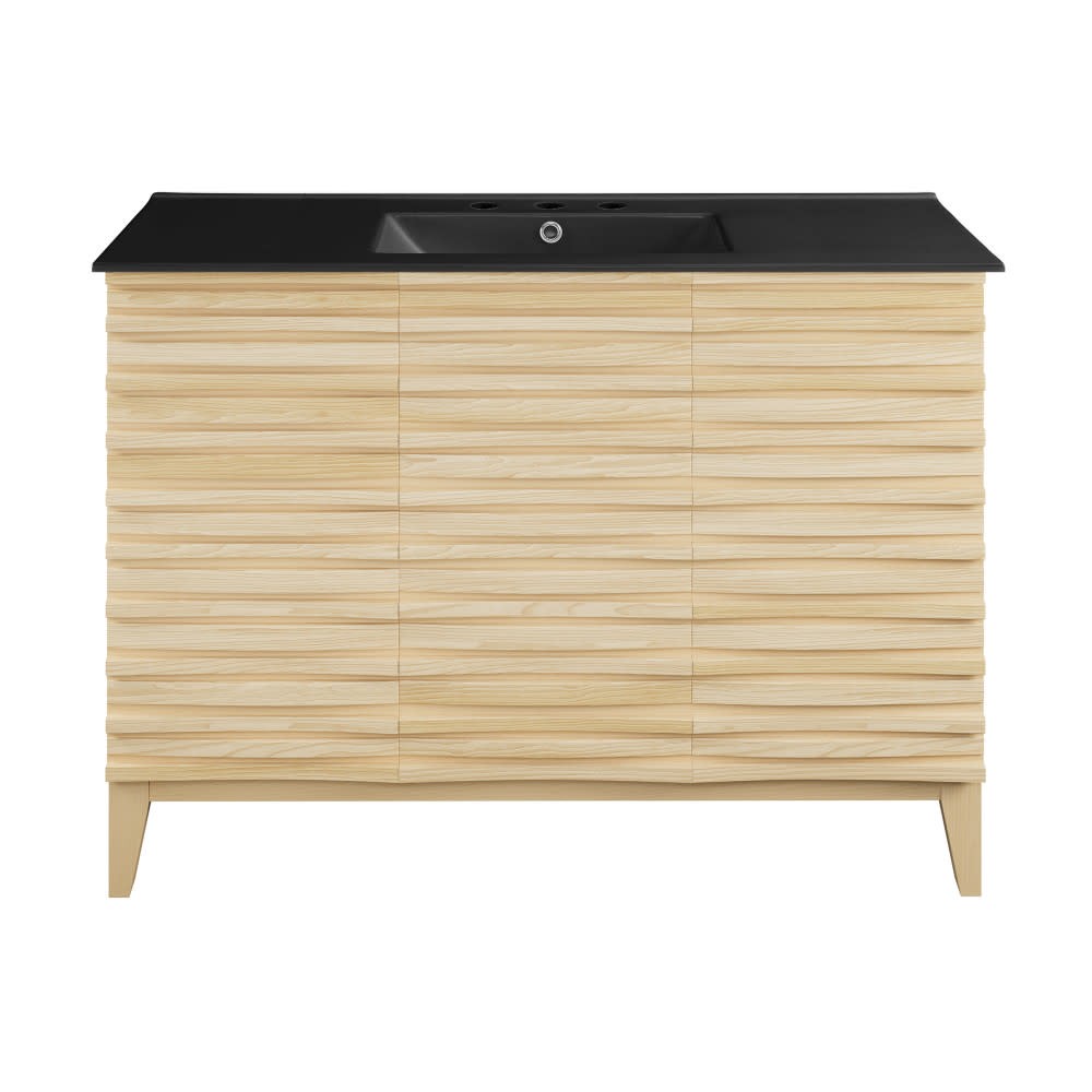 Swiss Madison SM-BV557-3MB Cascade 48″ – Natural Oak / Matte Black