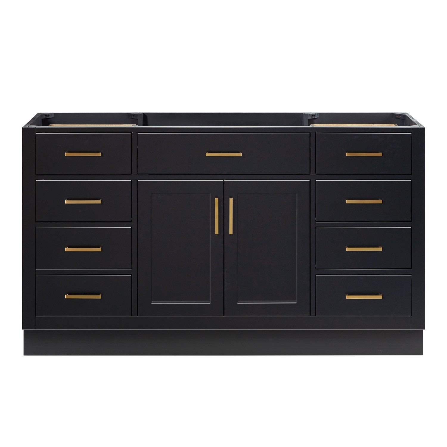 60 in Black Bathroom Vanity Base Only – Single Sink | NEW (Open Box)