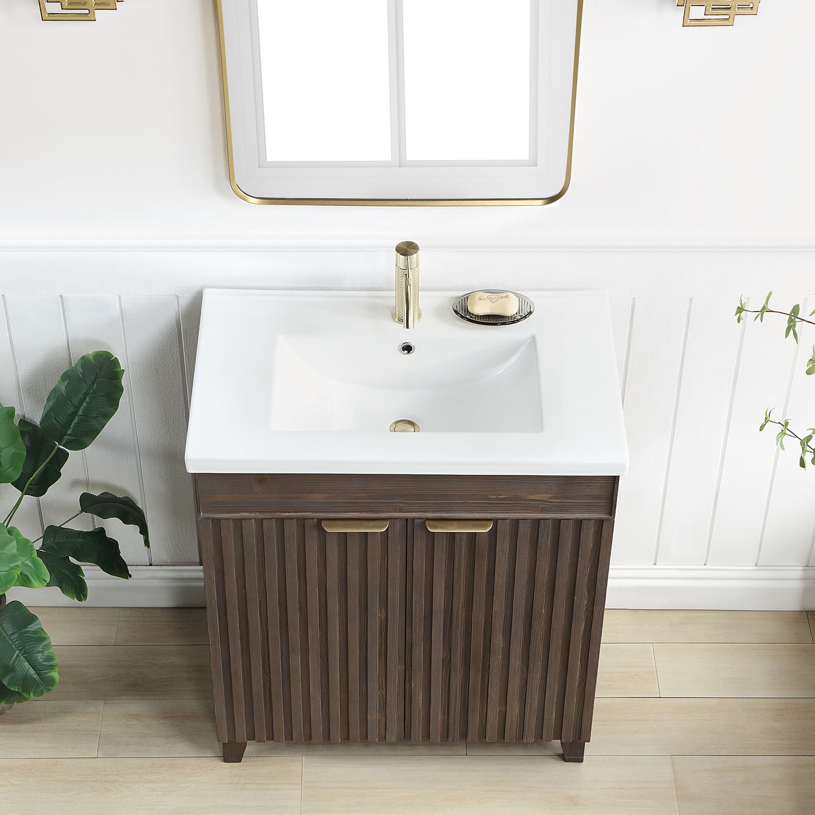 Miseno MV-PALO30-WHT Palos 30″ – Spruce Antique Brown
