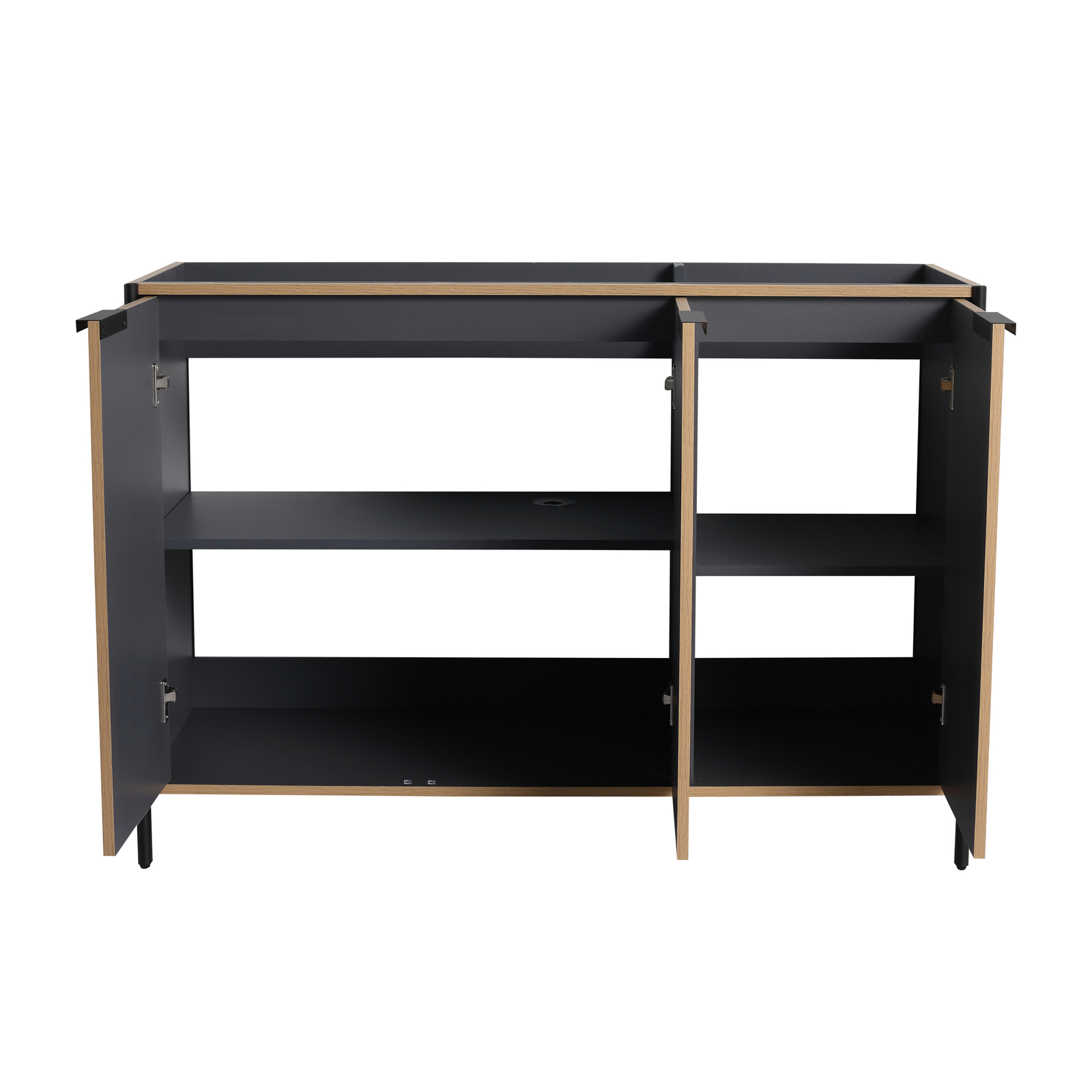 48″ Plywood Freestanding Bathroom Vanity Without Sink Top Included With 3 Doors