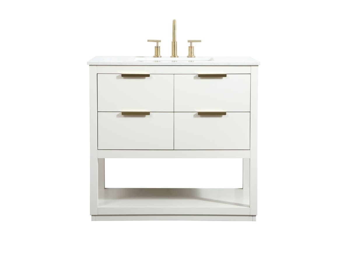 Elegant Lighting VF19236 Larkin 36″ – White