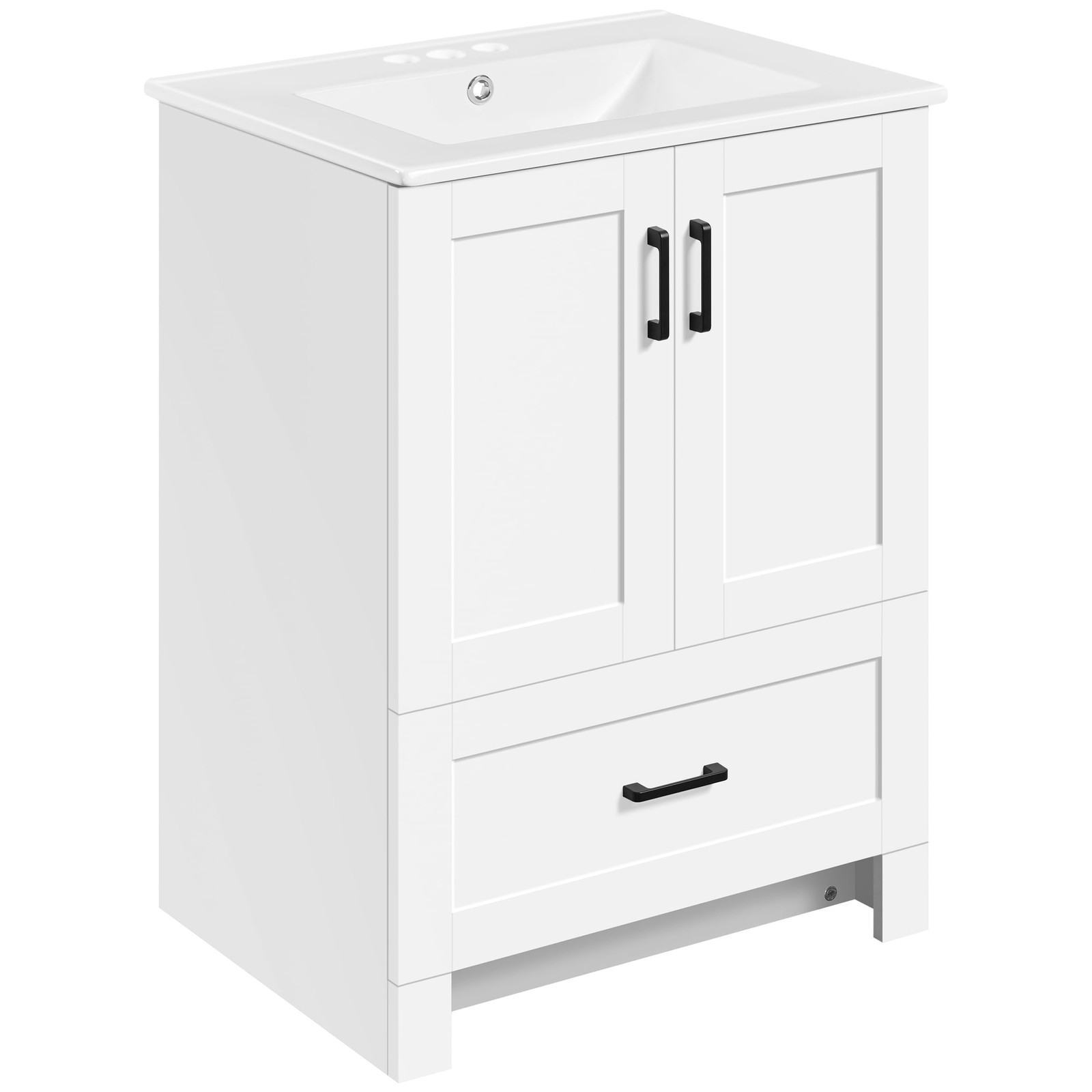 Yaheetech 24.5in Bathroom Vanity w/ Ceramic Sink Undermount Cabinet Set