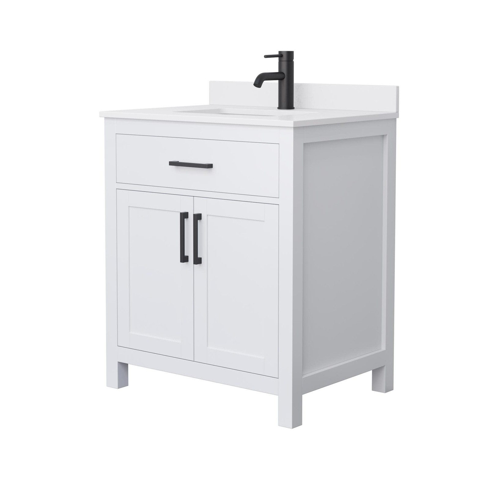 Wyndham Collection WCG242430S-UNSMXX Beckett 30″ – Dark Gray / Carrara Cultured