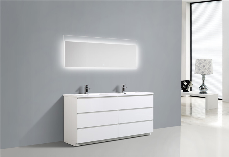 ANGELES 72″ FREESTANDING BATH VANITY WITH DOUBLE REINFORCED ACRYLIC SINKS
