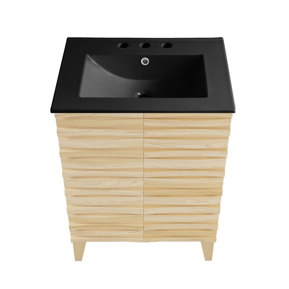 Swiss Madison SM-BV470-3MB Cascade 24″ – Natural Oak / Matte Black