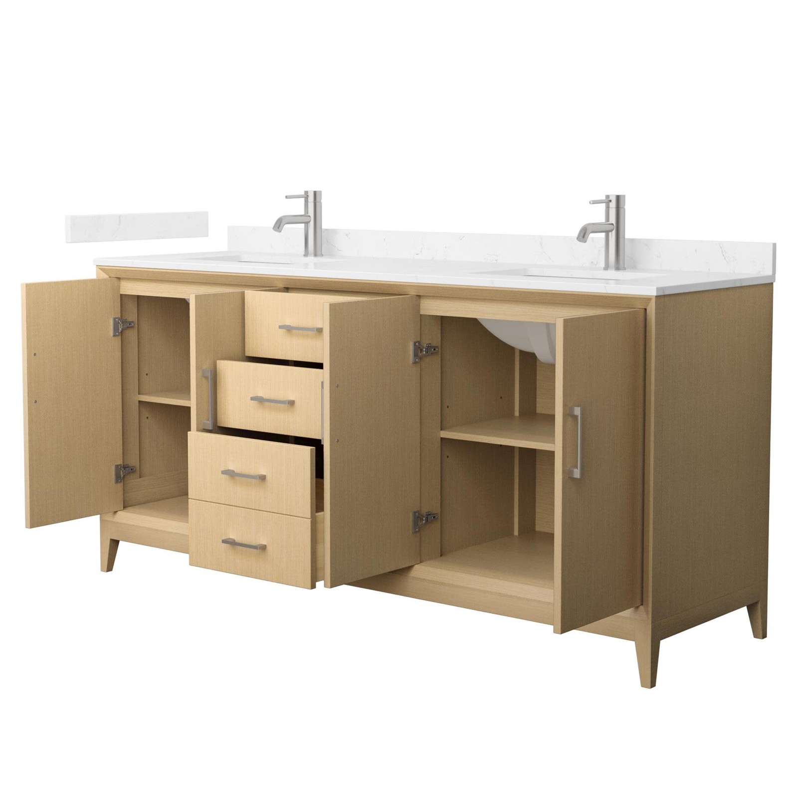 Wyndham Collection WCH7575-72D-VCA-MXX Janna 72″ – White Oak / White Cultured