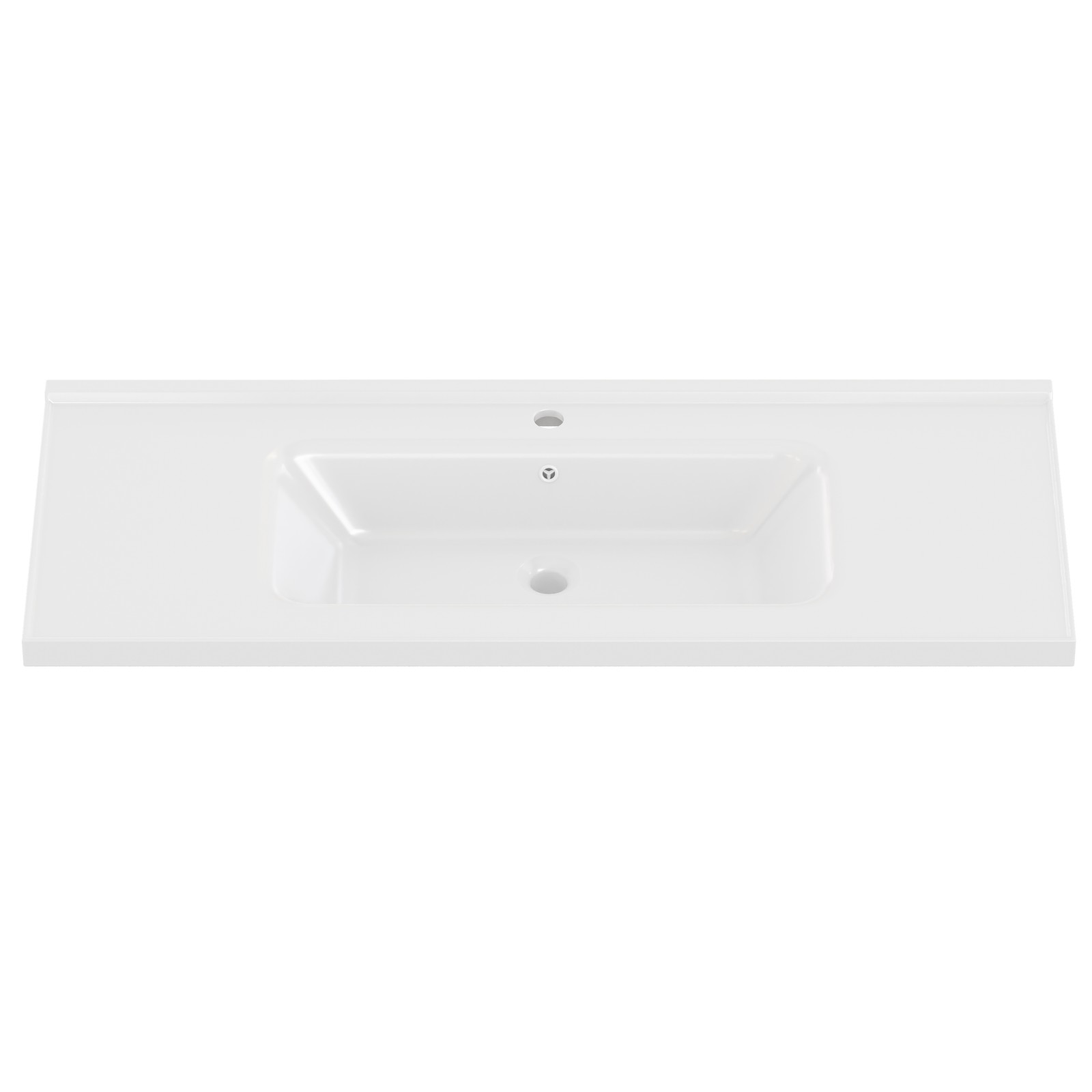 48″ Bathroom Vanity with Sink Ceramic Top Navy Blue Farmhouse Cabinet