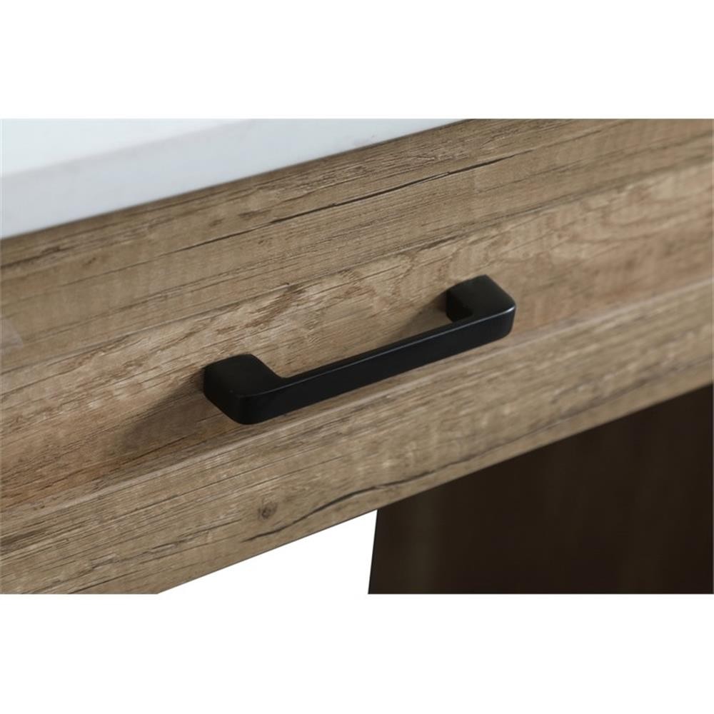 Pemberly Row Transitional 54″ Solid Wood Bathroom Vanity in Natural Oak