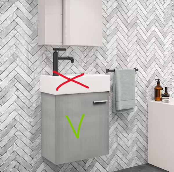 Swiss Madison Colmer 18″ Wall‑Mounted Vanity Base Only – Brushed Gray SM-BV613C