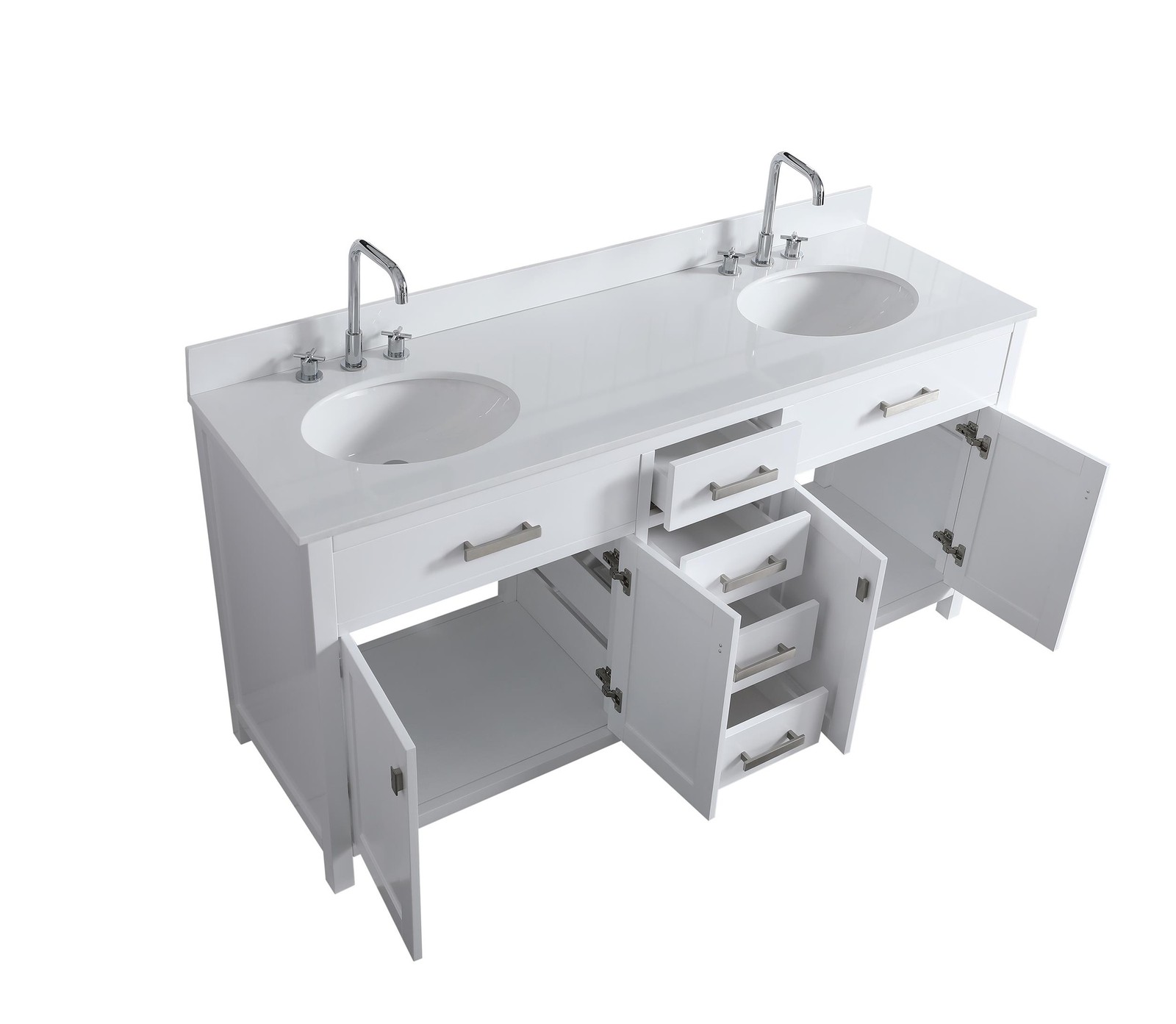 Design Element London 72″ Vanity Base Only in White