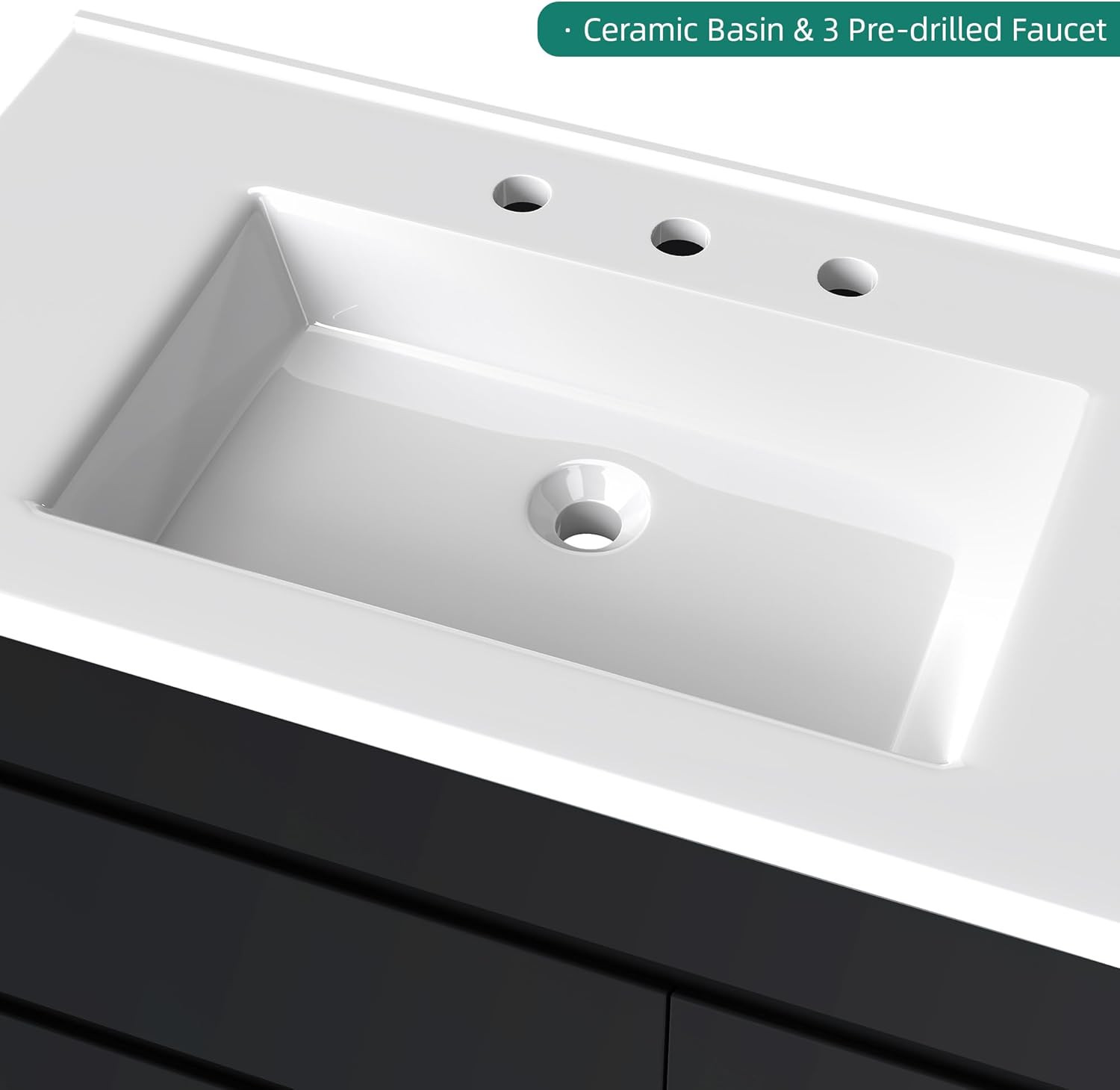 YITAHOME 36 Inch Bathroom Vanity with Sink, Bathroom Cabinet Vanity for Media Sp