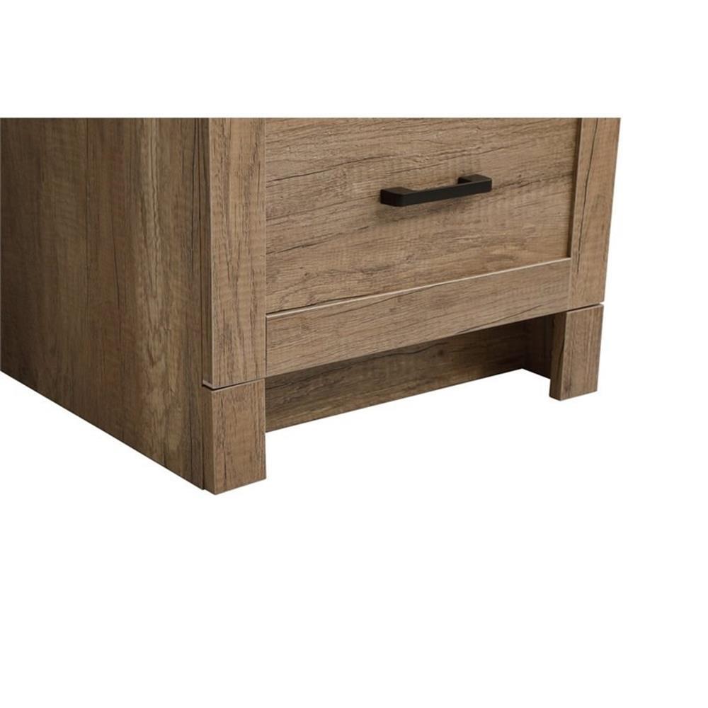Elegant Decor Soma 18″ Steel MDF Stone Single Bathroom Vanity in Natural Oak