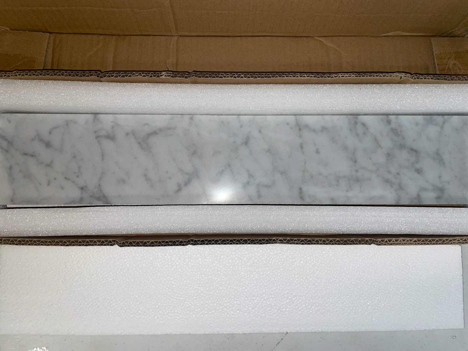 Ariel Ariel White 21-1/5″ Marble Vanity Side Splash AL-CW-SIDESPLSH