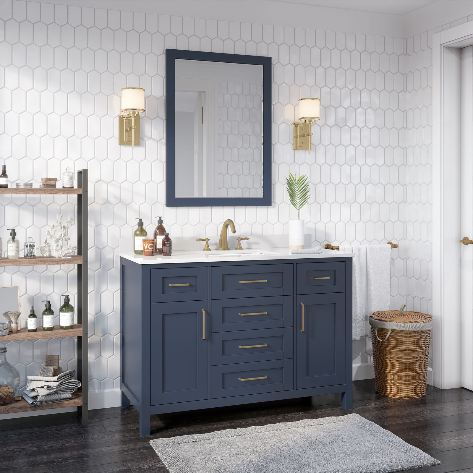 Miseno MV-TAHO48-15VKC Tahoe 48″ – White / White Carrara Marble