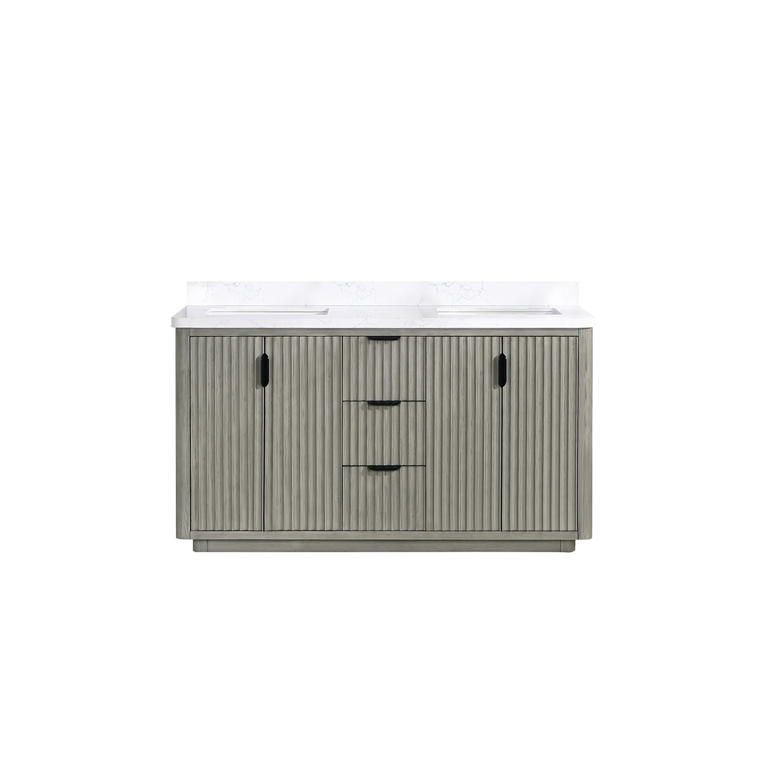 Miseno MV-NM-704160M Cadiz 60″ – Fir Wood Black / Lightning White