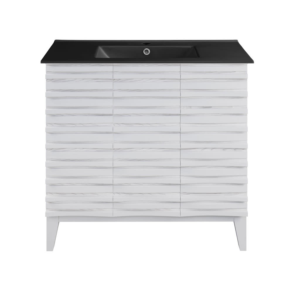 Swiss Madison SM-BV471 Cascade 36″ – Brown Oak / Matte Black