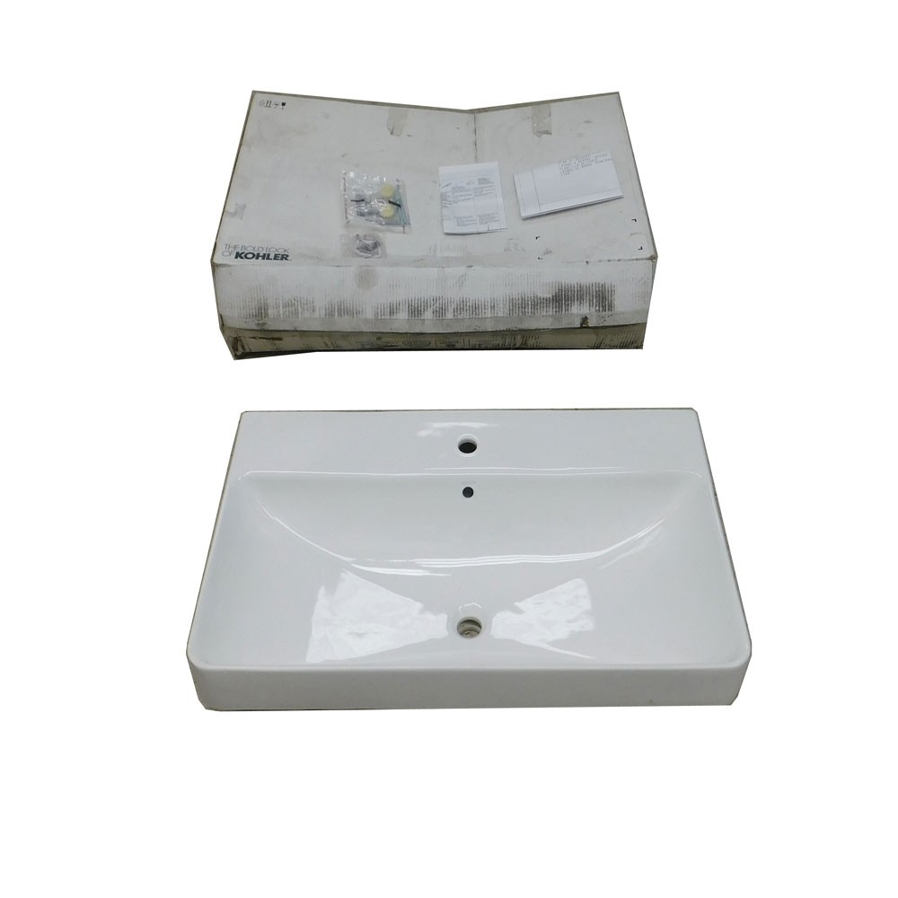 Kohler K-2749-1-0 Vox Bathroom Sink White Rectangular Vessel Drop In 36″ x 20.5″