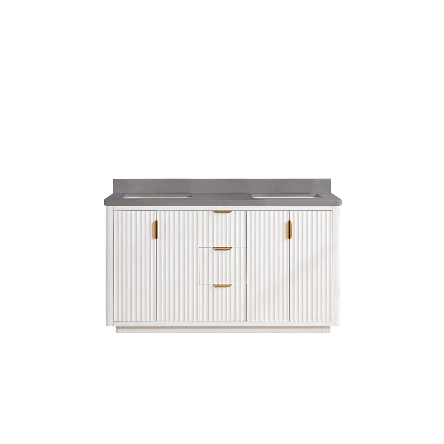 Miseno MV-NM-704160M Cadiz 60″ – Fir Wood Black / Lightning White