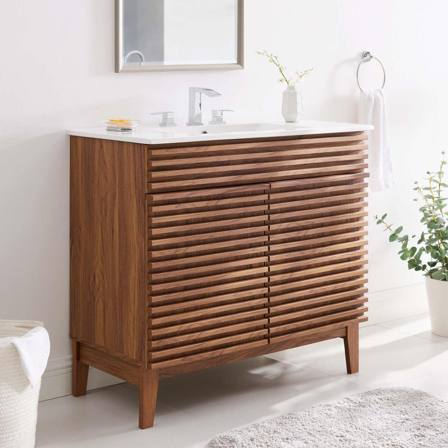 Render 36″ Bathroom Vanity in Walnut White